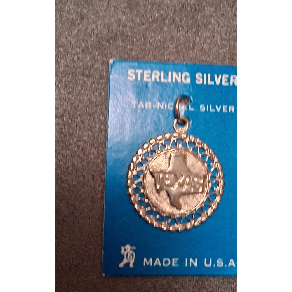 Vintage Sterling Silver Texas Dangle Charm Travel Souvenir NEW